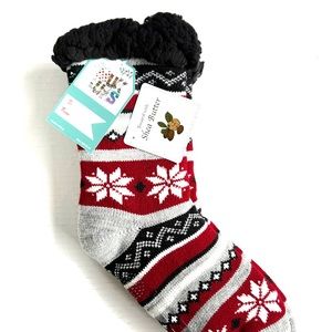 NWT Muk Luks Cabin Socks | Snowflake Fairisle